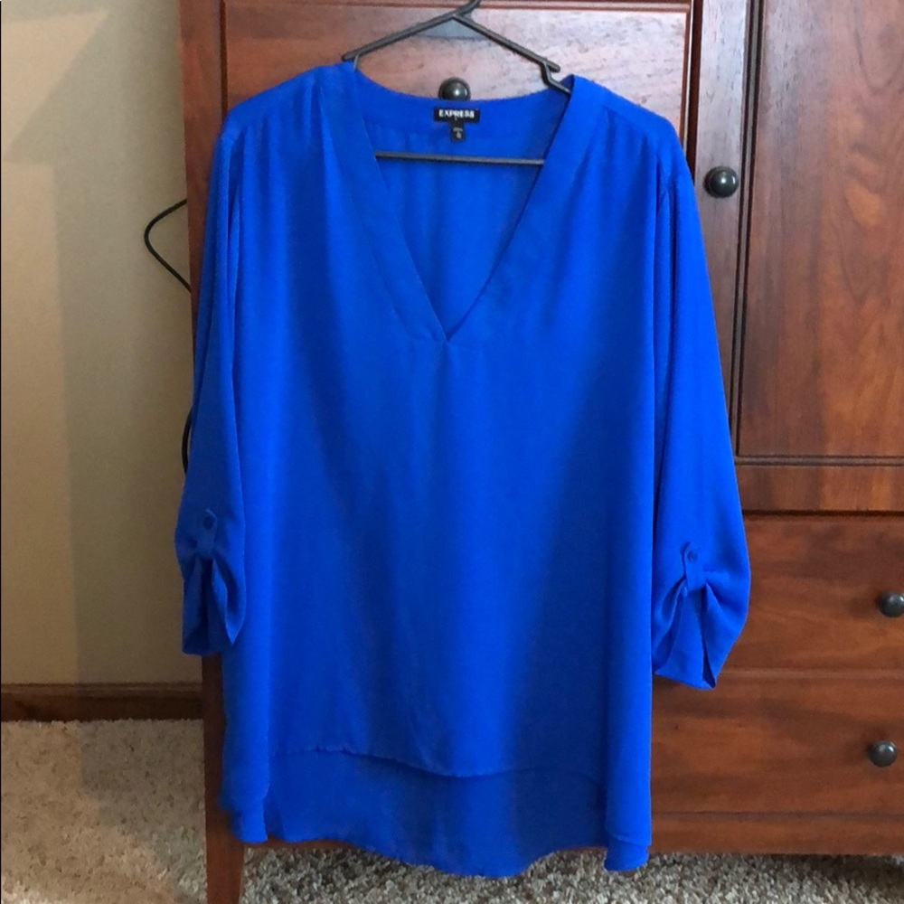 Blue light weight shaffon shirt
